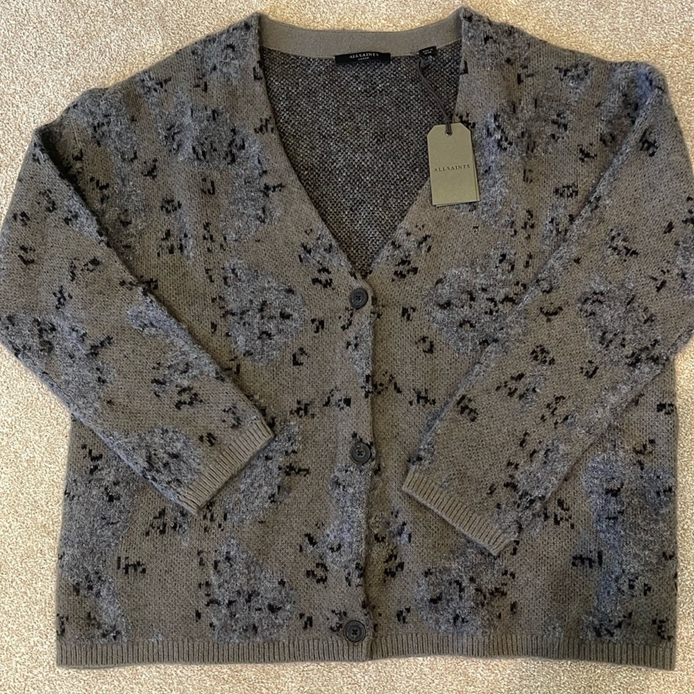 All Saints Camo Cardigan $228 MSRP